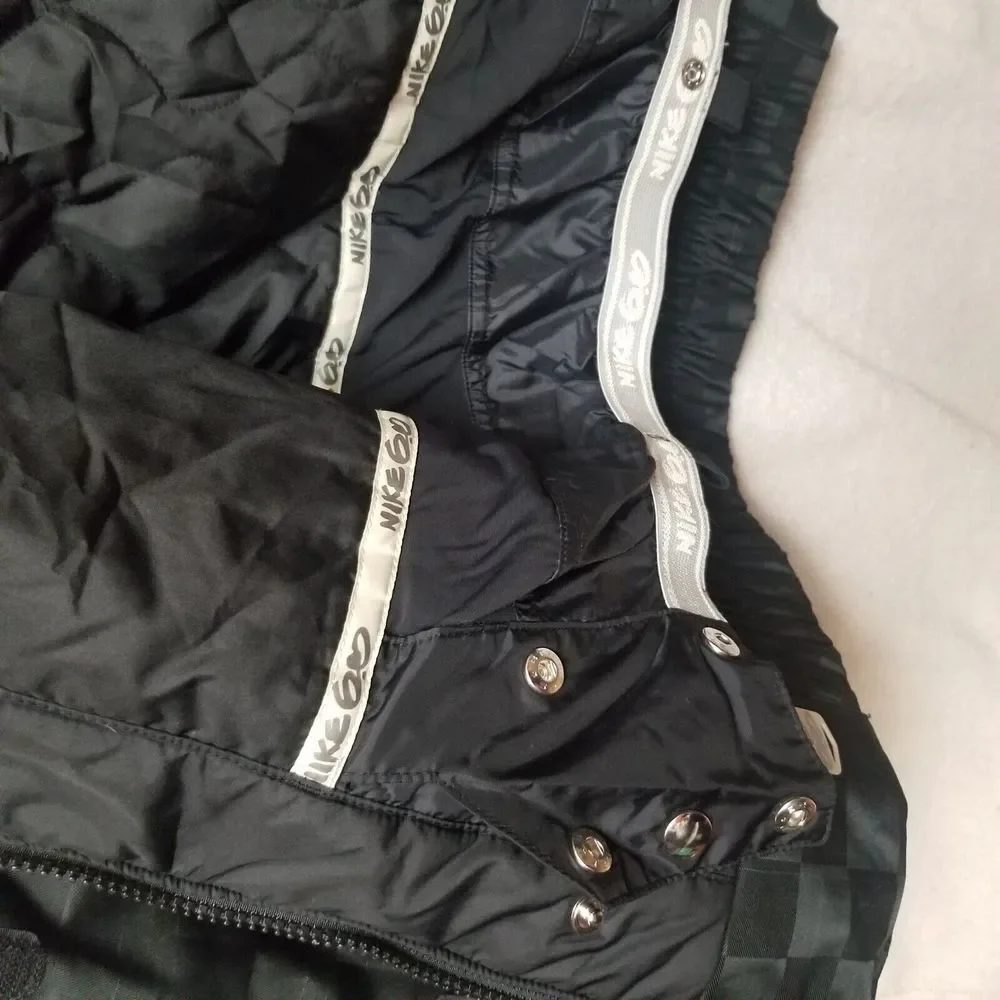 Nike SB Hooded Jacket Black Checkered Padded Skateboarding Coat‎ Small
